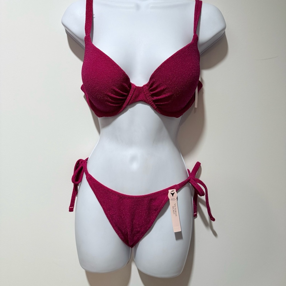 Victoria's Secret Glittery Magenta Bikini